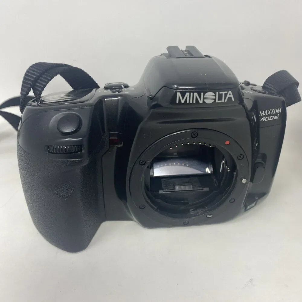 Lot Of 2 Cameras Minolta Maxxum 400si & Canon Eos Rebel 35mm For Parts Untested